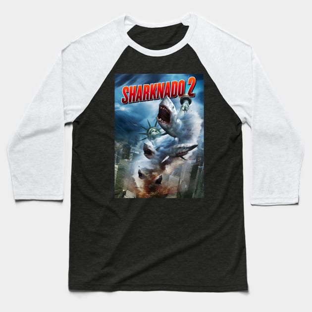 Sharknado 2 Baseball T-Shirt by mahashop